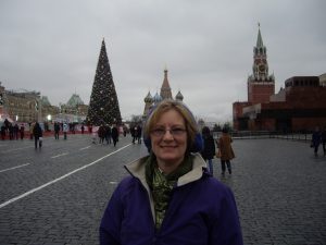 A Writer in Red Square at Christmas